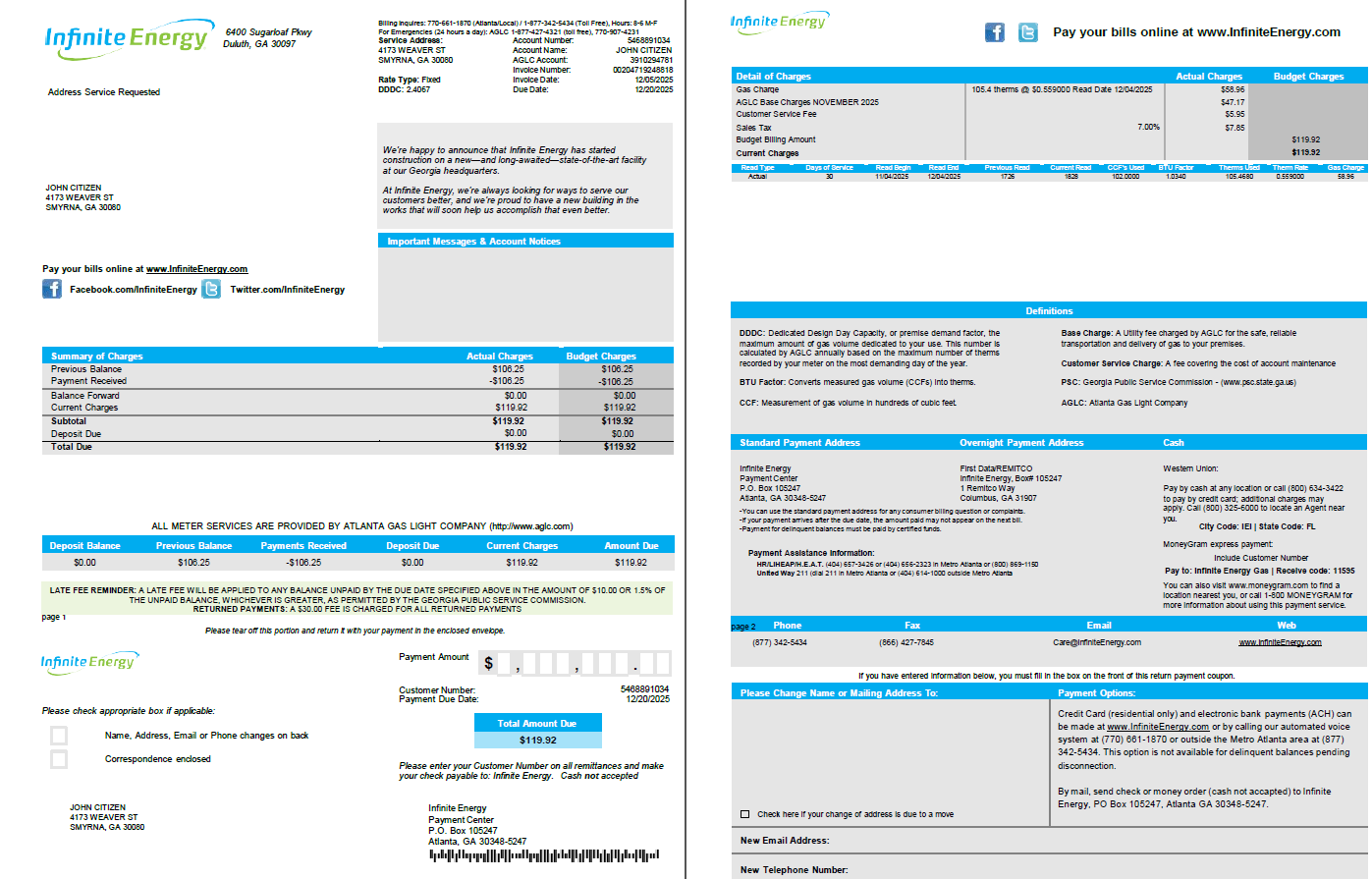  Minol USA business utility bill 
